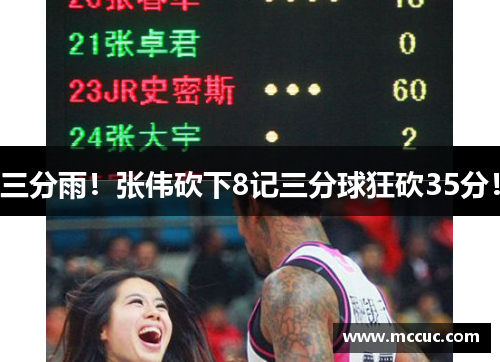 三分雨！张伟砍下8记三分球狂砍35分！